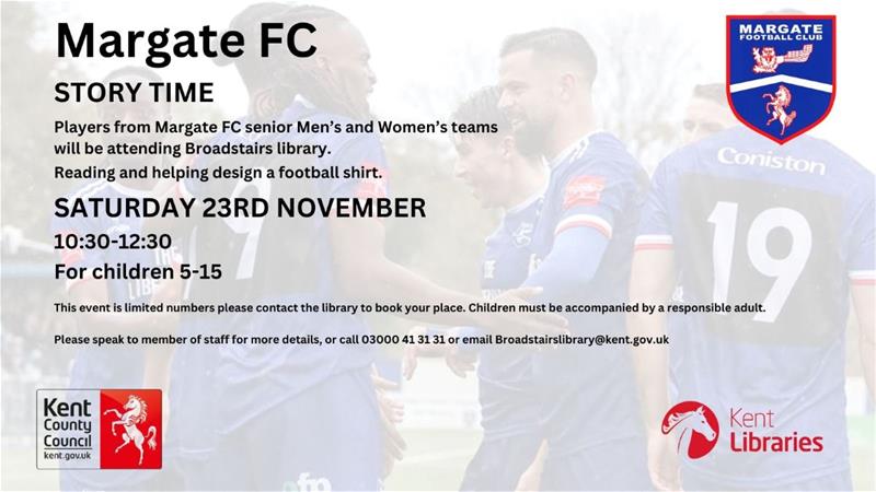 Margate FC To Visit Broadstairs Library